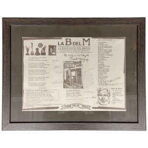 La Bodeguita del Medio Framed Menu Print Hemingway Havana Cuba 22 x 17